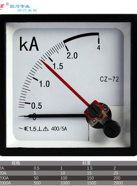 仪表防爆双指针励磁交流电流表CZ-72/SQ-72 2A 20A200A 2000A