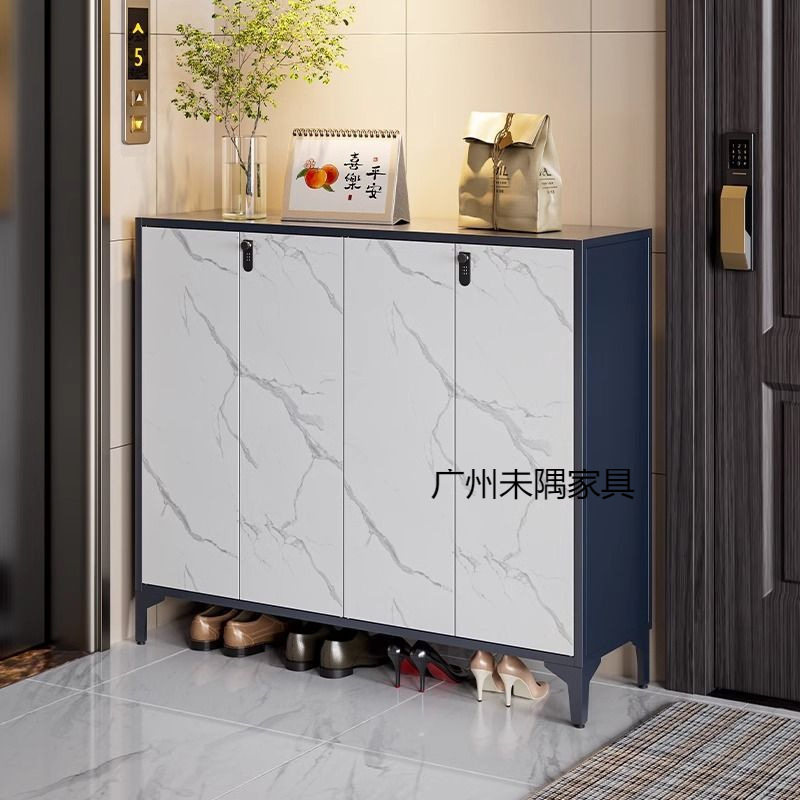 钢制鞋柜家用门口轻奢阳台防尘带锁玄关客厅铁皮环保入户收纳鞋柜