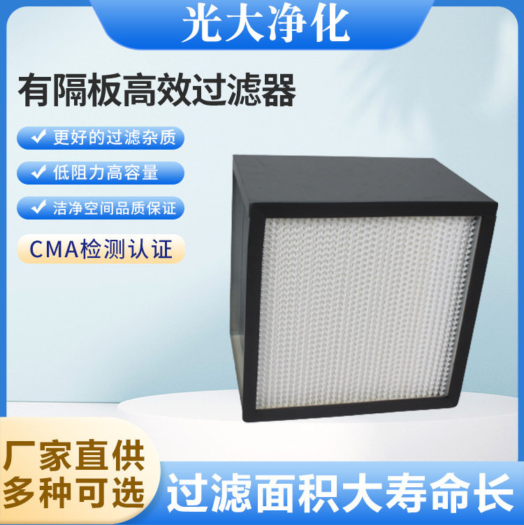 光大净化耐高温无尘车间高效过滤