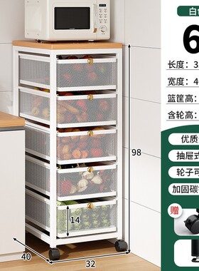 2026厨房菜篮子家用可移动落地式果蔬收纳筐多功能大容量分层置物