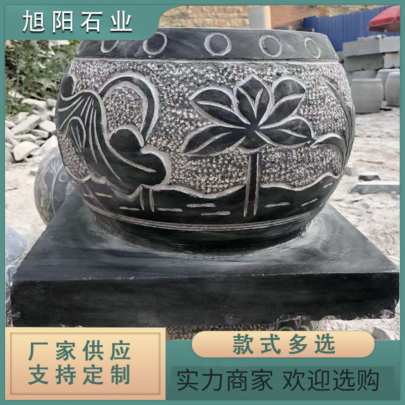 石雕青石柱墩柱基石柱础石大理石花岗岩别墅庭院石墩底座花架