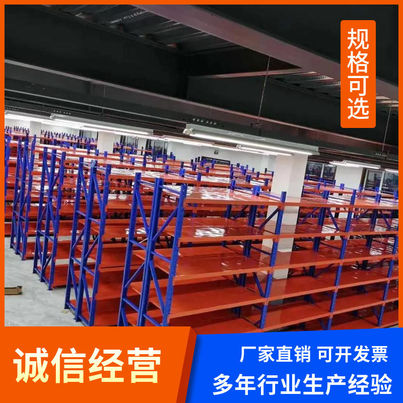 置物架仓储归置货物快递存放架仓库中型层板货架加厚层板P管横梁