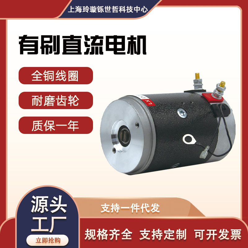 油泵环卫车直流马达电机12v24v2200W铜机芯汽车尾板液压动力单元