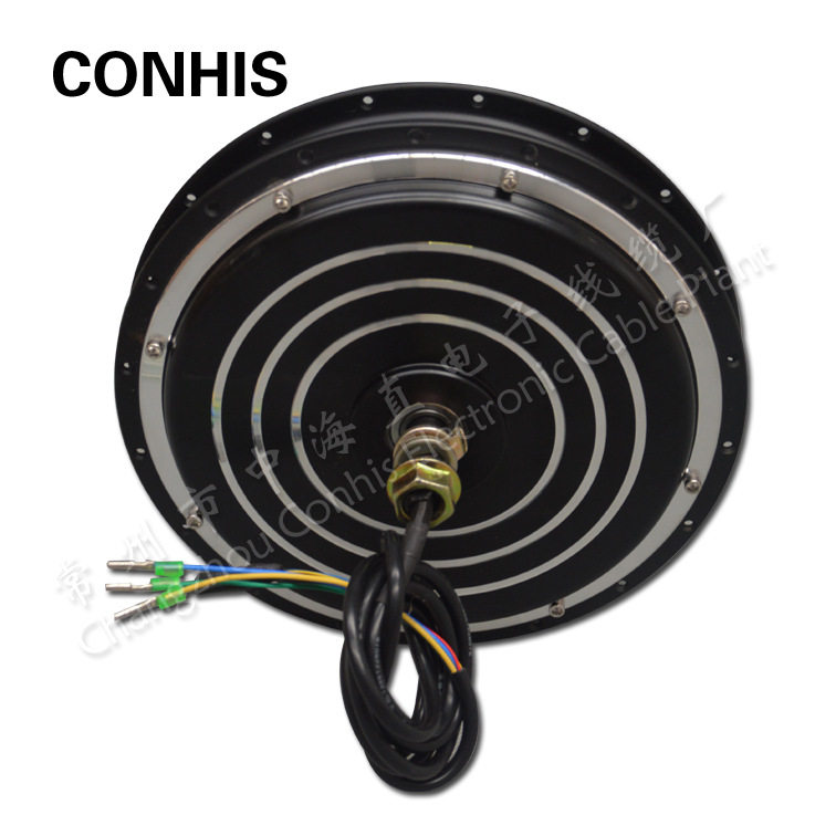 24V36V48V电动车辐条电机500W-1000W前轮无刷无齿轮毂电机银黑色