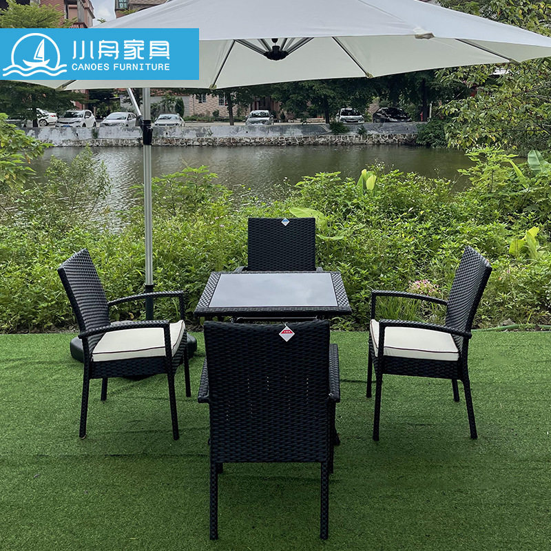 户外绳编吧椅庭院露天餐厅酒吧别墅民宿室外高脚凳咖啡厅吧台椅子