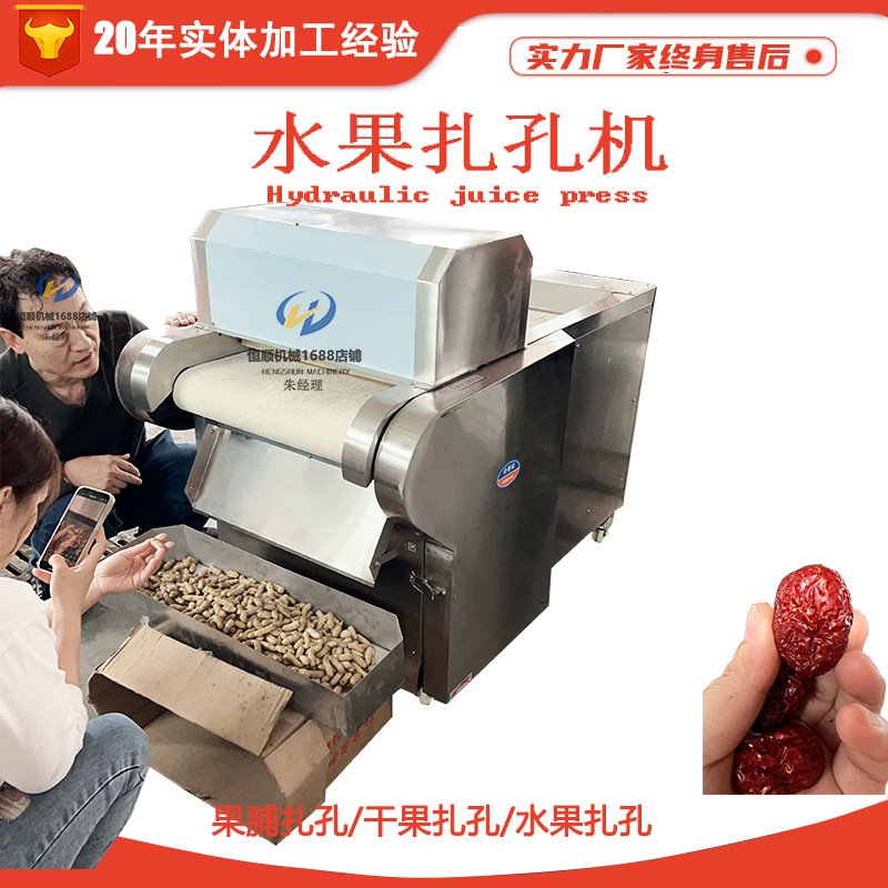 青梅泡酒前扎孔入味机 加速浸味新疆西梅干扎孔机 刺孔设备