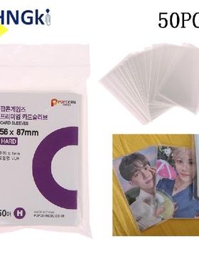 50pcs/lot 3inch Korea Card Sleeves Clear Acid Free-No CPP