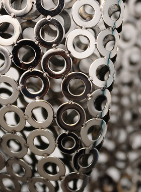 酒店大堂售楼处大型金属摆件会所大厅抽象雕塑不锈钢软装饰工艺品