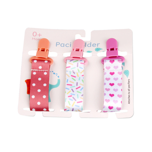 Baby Pacifier Clips 极速3 Dummy Set Chain Clip Pcs