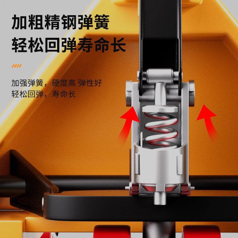 晨鸽手动堆高机地牛液压车搬运车升降手推车托盘装卸2吨3吨手拉推
