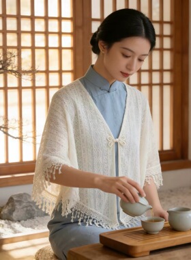 2026新款旗袍披肩女外搭晚礼服夏季日常民国风蕾丝气质优雅新中式
