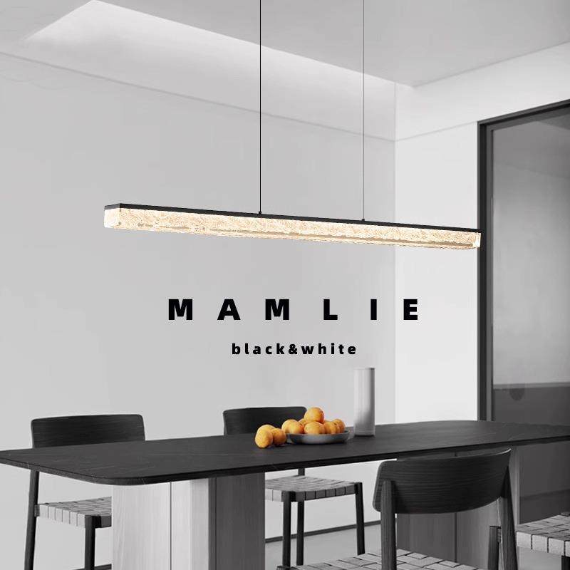 餐厅吊灯2024新款现代简约高级中山灯具餐桌吧台极简一字餐厅灯,家装灯饰光源,智能吊灯,淘宝优惠券,粉丝福利购,淘宝优惠卷