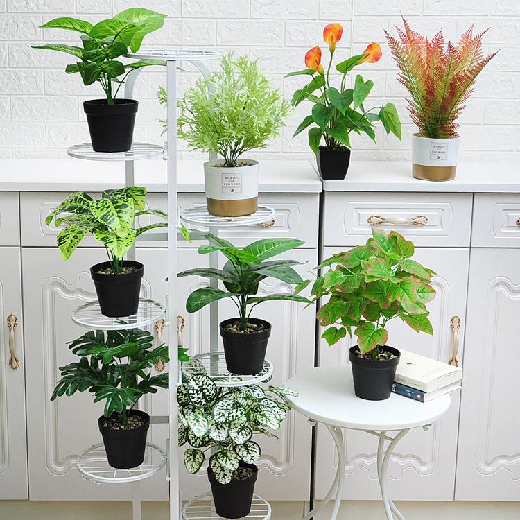 客厅摆件盆栽 室内装饰假花绿植桌摆落地盆栽 仿真植物盆景