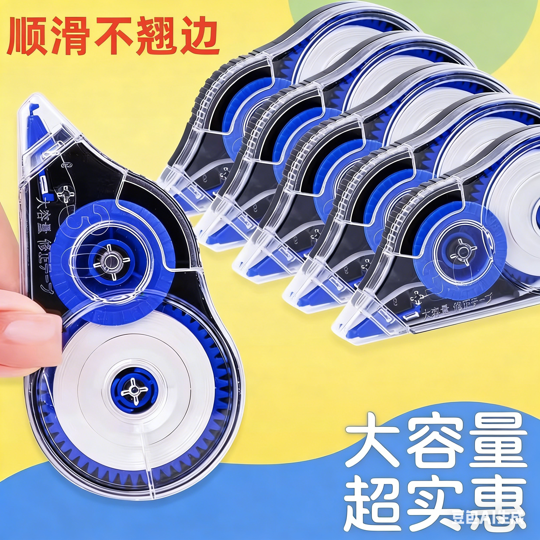 修正带小学生专用防摔不卡顿涂改带实惠装无痕顺滑静音改正带