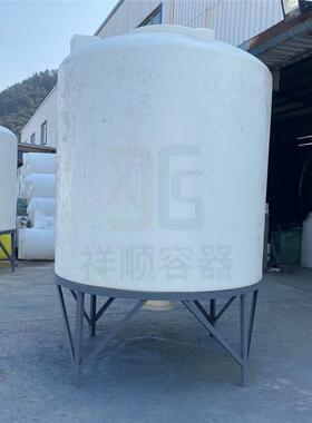 6立方牛筋料PE浓水箱6000L液体储存桶底部可排水的尖底塑料桶