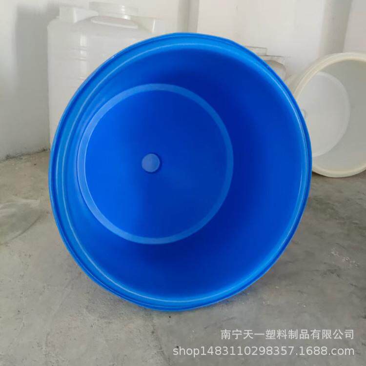 广西1500L养虾锥底塑料圆桶,3吨海鱼养殖桶,10吨淡水鲈鱼蓝罐滚塑