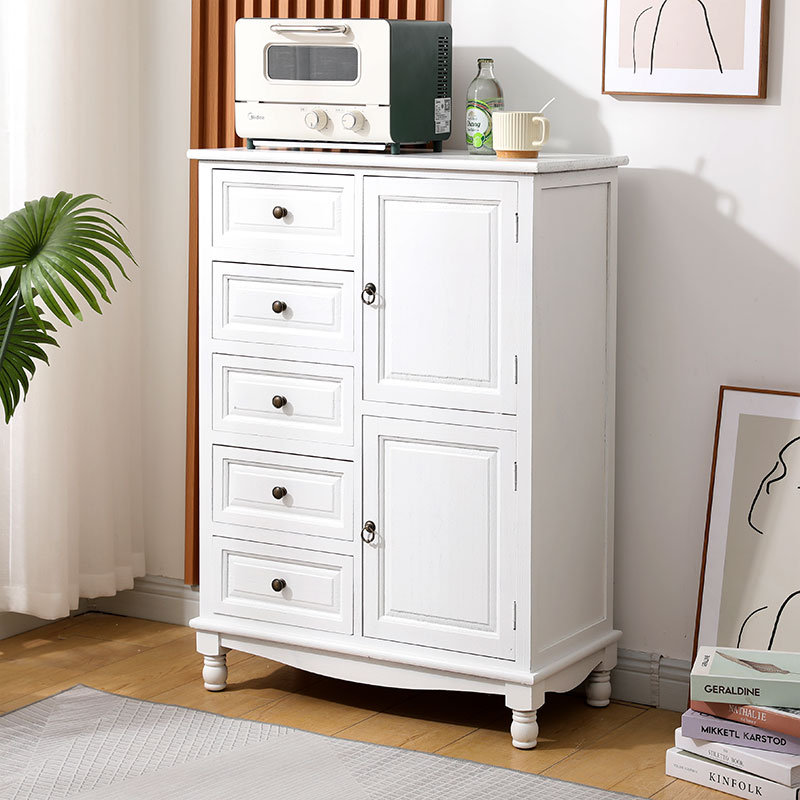 斗柜纯实木储物收纳柜客厅卧室小户型美式边柜五斗柜小柜子置物柜
