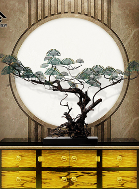 玄关摆件铁艺金属雕塑样品屋展示中心酒店大堂会所大厅摆设装饰品