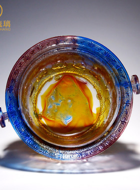 琉璃摆件五路财神聚宝盆风水招财聚财工艺品玄关客厅店铺开业礼品