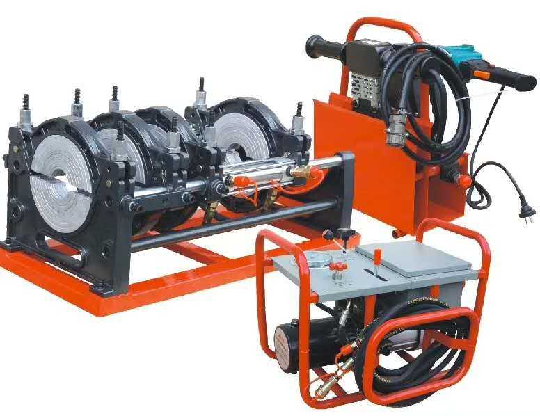 。君翔16/200PE管手摇手动单双0柱四环热熔焊接机对接焊管热融机