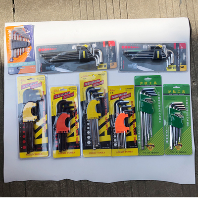 好货工业内六角扳手9只装中长特长1.5-10mm套装工厂配套公制六角