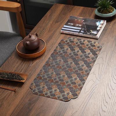 2023新款禅艺堂中式锦缎主人垫茶席织造复古文艺布艺桌布餐席隔热