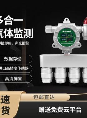 固定式四合一O2/EX/CO/H2S气体检测仪工业防爆24小时在线监测仪