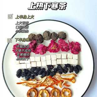 乌梅山楂陈皮茶上热下寒中焦不通养生茶桑葚陈皮玫瑰山楂泡水养生