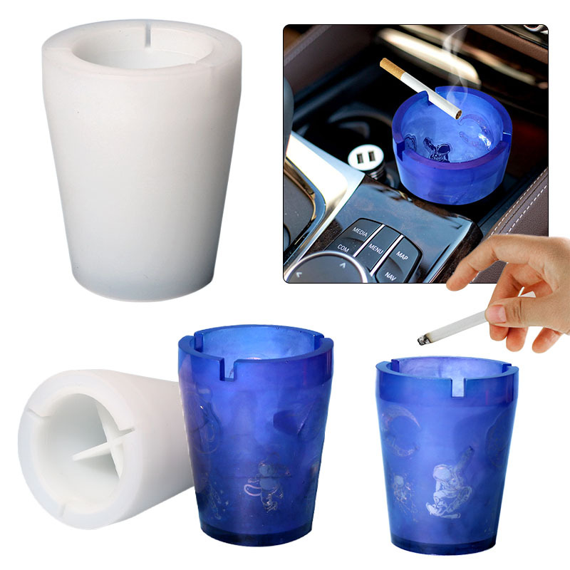 得意洋洋diy车载烟灰缸滴胶模具便捷式烟灰缸树脂工艺品硅胶模具