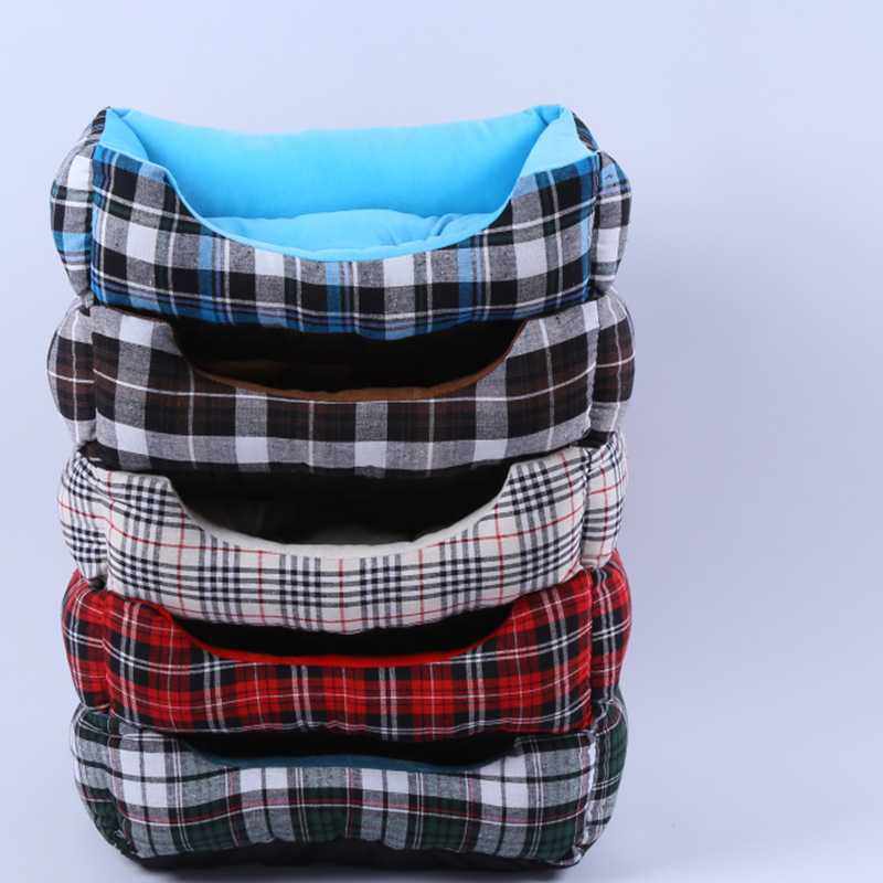新款直销宠物用品韩版格子布宠物窝中小型规格犬狗窝猫窝垫一件8