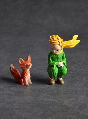 新款直销树脂小王子狐狸家居摆件蛋糕烘焙装饰桌面客厅工艺品送礼