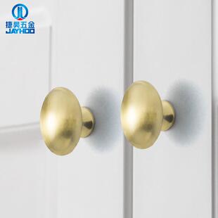 新款直销意式法式高端实心黄铜衣柜把手银色电镀家具抽屉柜门单孔