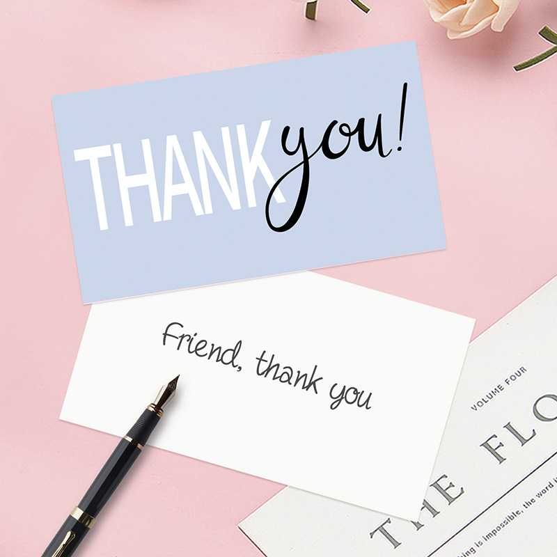 新款直销thank you card50张/包感谢卡贺卡节日贺卡婚庆商业派对