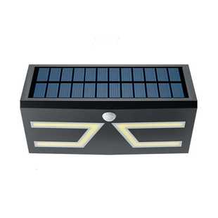 新款直销Solar Wall Light COB壁灯LED太阳能人体感应灯V形照明智