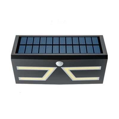 新款直销Solar Wall Light COB壁灯LED太阳能人体感应灯V形照明智