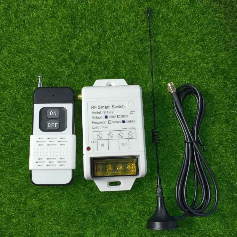 新款直销单路220V30A继电器滑盖无线遥控大功率水泵开关电机电源L