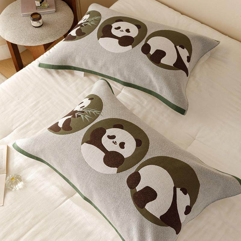 新款直销可爱纱布纯棉家用成人加大全棉高档情侣枕头巾盖巾