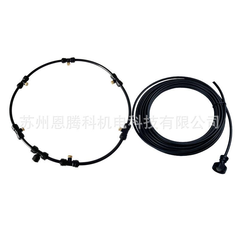 新款直销10m6头喷雾环 支持亚马逊DIY 3/4黄铜接头 风扇雾化降温