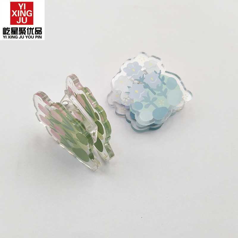 新款直销亚克力冰箱贴磁吸夹个性创意冰箱留言夹磁贴多功能食品密