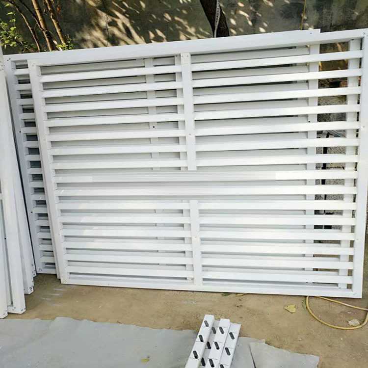 新款直销百叶窗塑钢百叶窗PVC防风沙百叶窗防雨防尘固定窗空调防