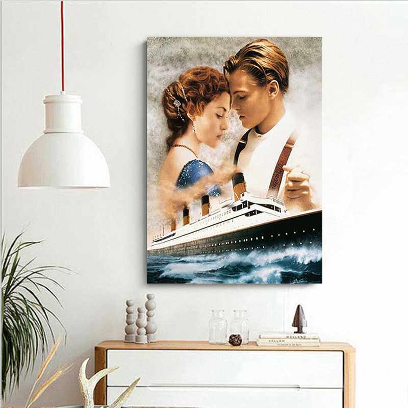 新款直销5D钻石画满钻贴钻十字绣新款欧式卧室客厅人物小幅泰坦尼