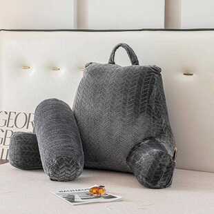 新款 办公室护腰靠枕背亚马逊PP棉有扶手 直销跨境可拆洗床头靠垫