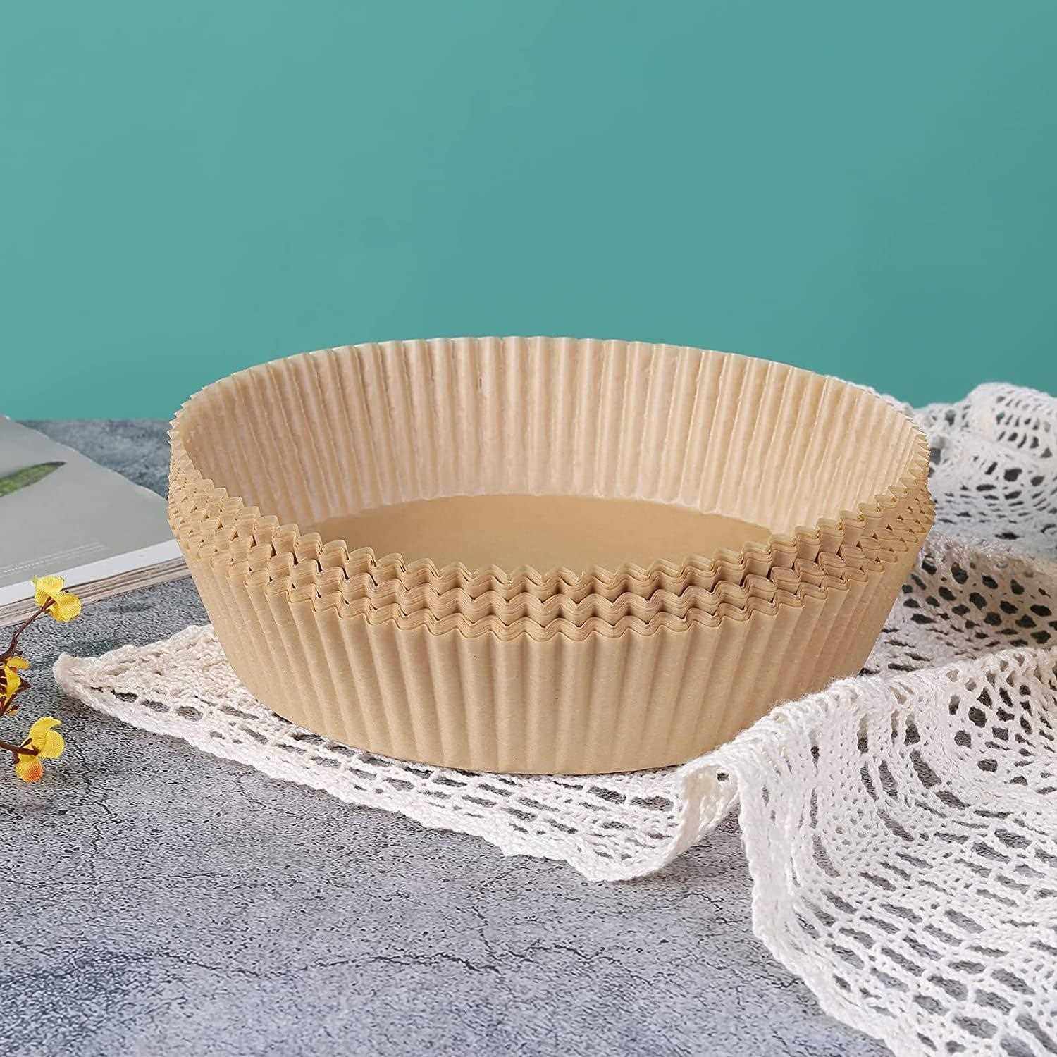 新款直销20CM大号空气炸锅纸盘纸垫油纸托薯条烧烤烘焙吸油不粘硅