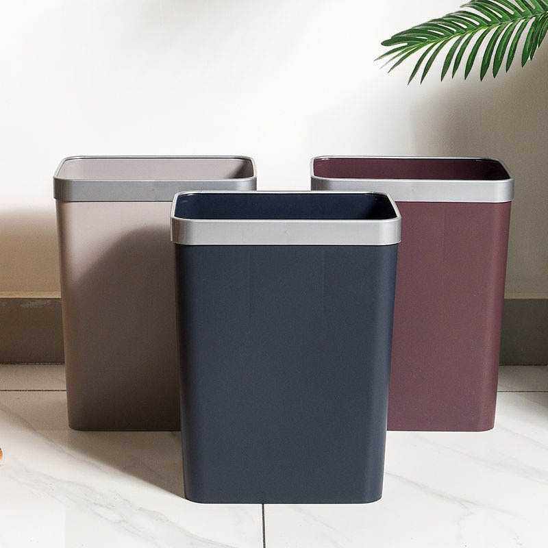 新款直销长方形压圈垃圾桶宿舍店客房卧室家用日式简约无盖垃圾桶,家庭/个人清洁工具,垃圾桶,淘宝优惠券,粉丝福利购,淘宝优惠卷