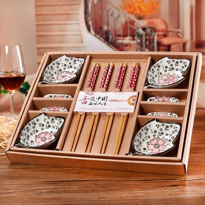 新款直销节日礼品公司实用伴手回礼送客户活动陶瓷调味碟筷子创意