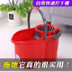 加厚拖把桶挤水桶家用拖地桶墩布挤水桶拧干桶手压式 塑料单桶 老式