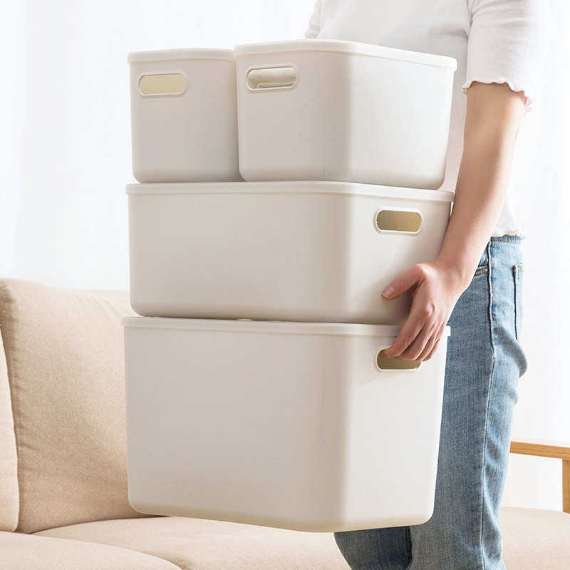 杂物收纳盒学生宿舍塑料桌面整理盒防尘带盖收纳箱书桌衣柜置物盒,收纳整理,桌面收纳盒,淘宝优惠券,粉丝福利购,淘宝优惠卷