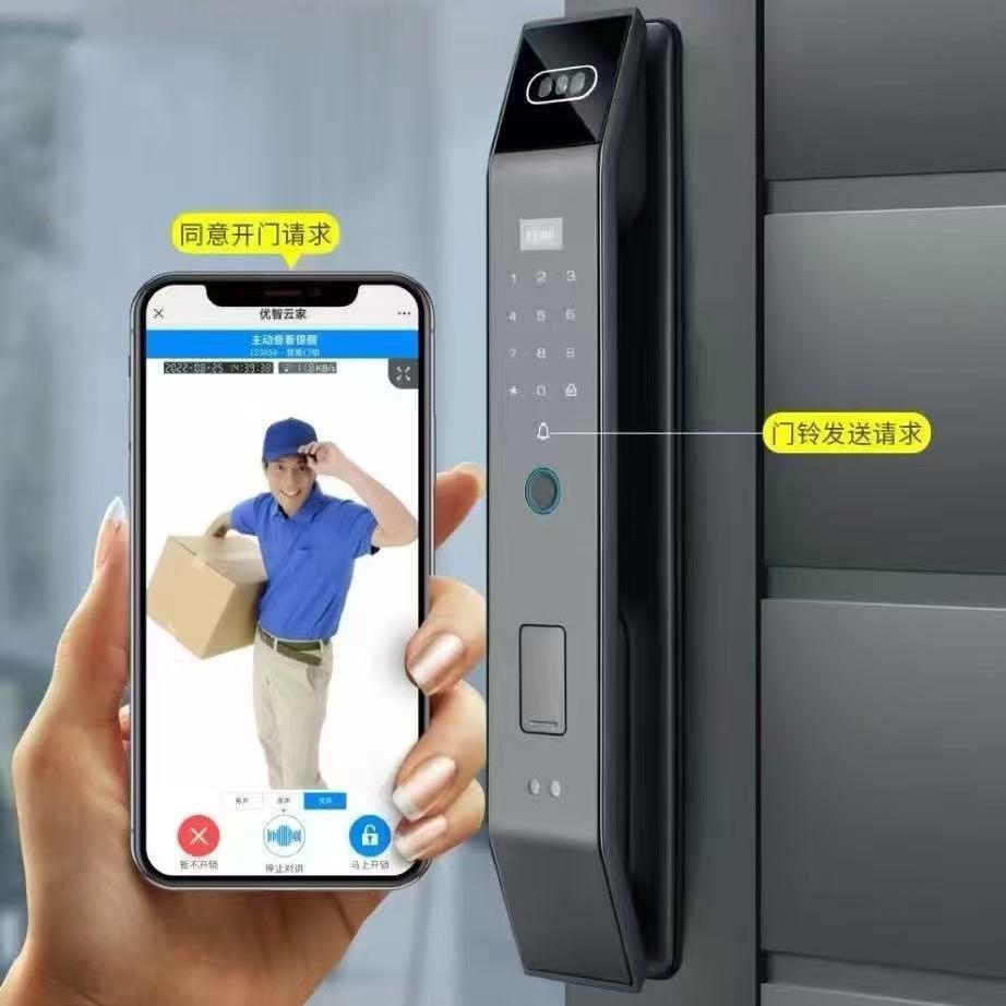 锁滴人脸识别指纹锁A家用防盗门智能密码锁全自动入户门指纹锁