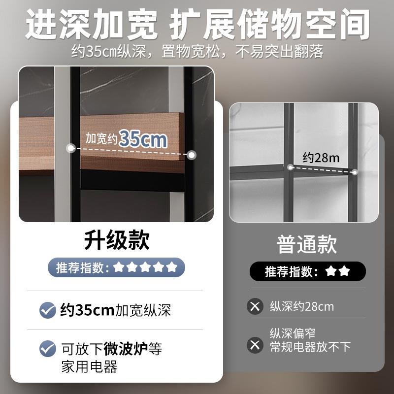 货架多层收纳整理架厨房多功能置物架落地微波炉杂物靠墙储物架子