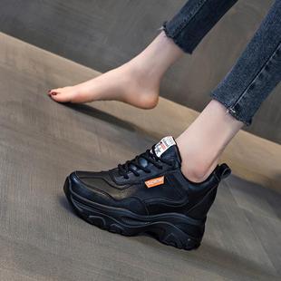 25春秋百搭新款 时尚 高端青中年女真皮内增高小白鞋 运动鞋 波鞋 女鞋